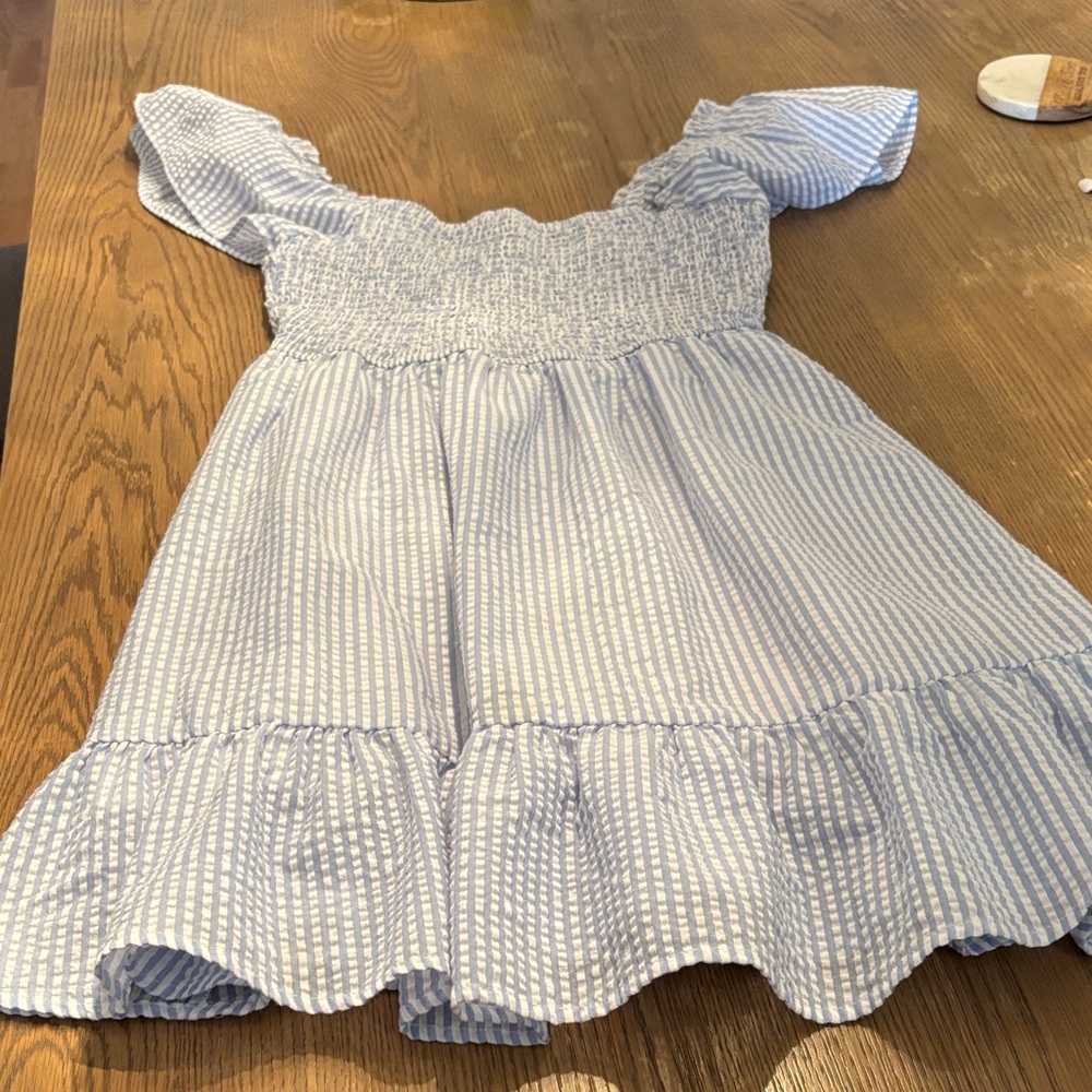 Lulu's Light Blue Striped Dress